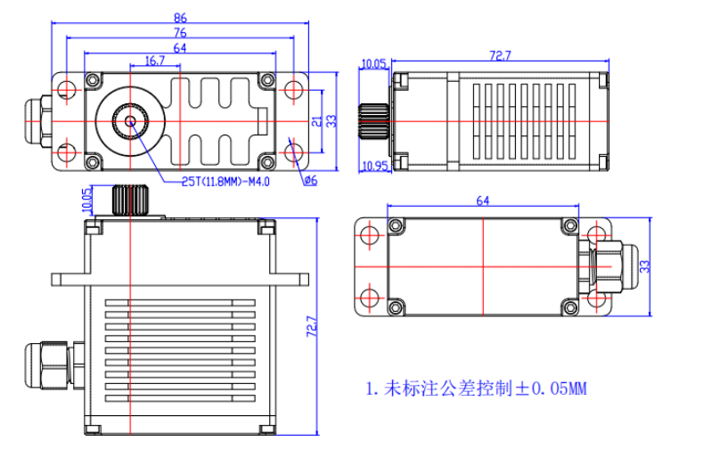 FT-185B-C002 mechanical drawing