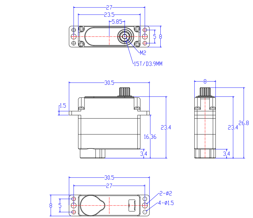 FT-2304-C015 mechanical drawing