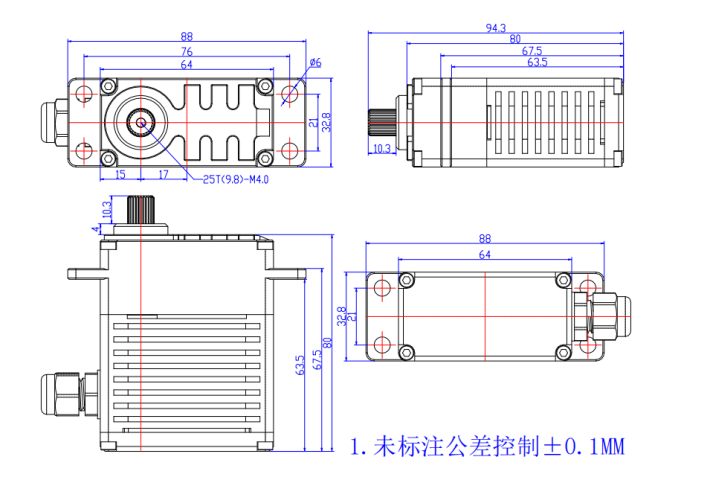 FT-265B-C001 mechanical drawing