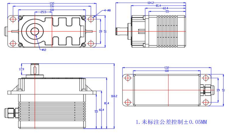 FT-750B-C001 mechanical drawing