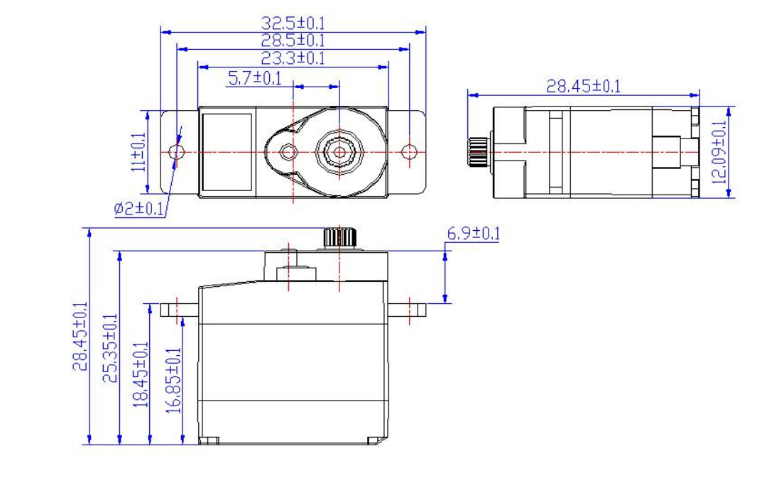 FT-90MR-C001 mechanical drawing