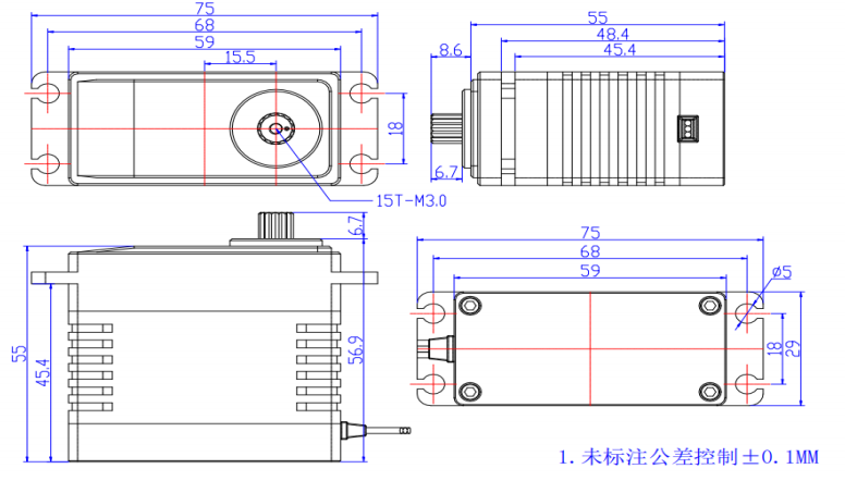 FT-985M-C001 mechanical drawing