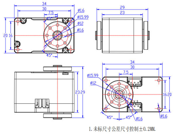 HL-2909-C001 mechanical drawing