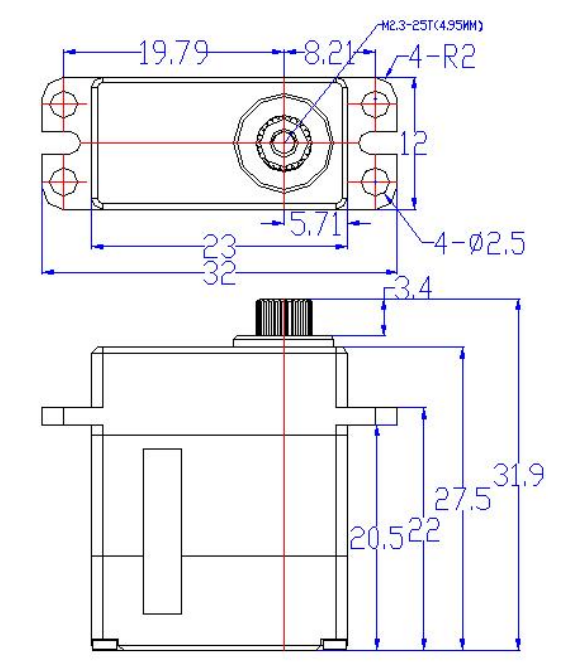 HL-3606-C001 mechanical drawing