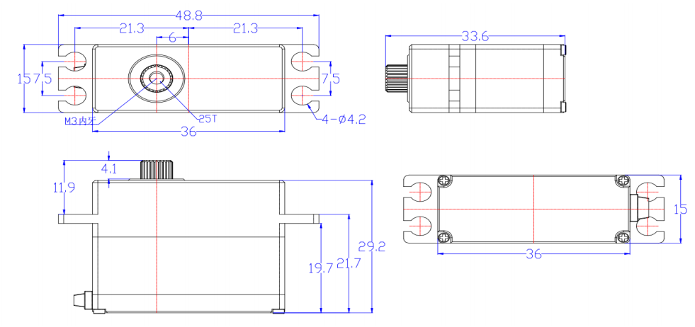 HL-3612-C001 mechanical drawing