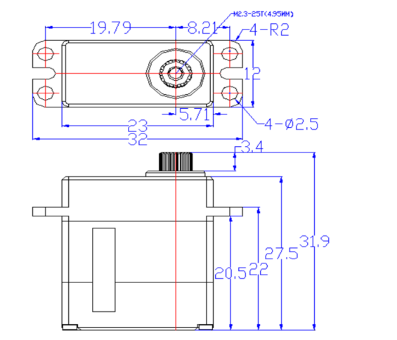 SC-2332-C001 mechanical drawing