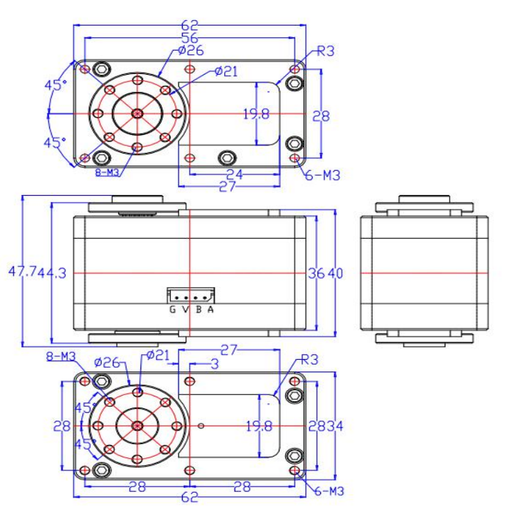 SM-60CL-C001 mechanical drawing