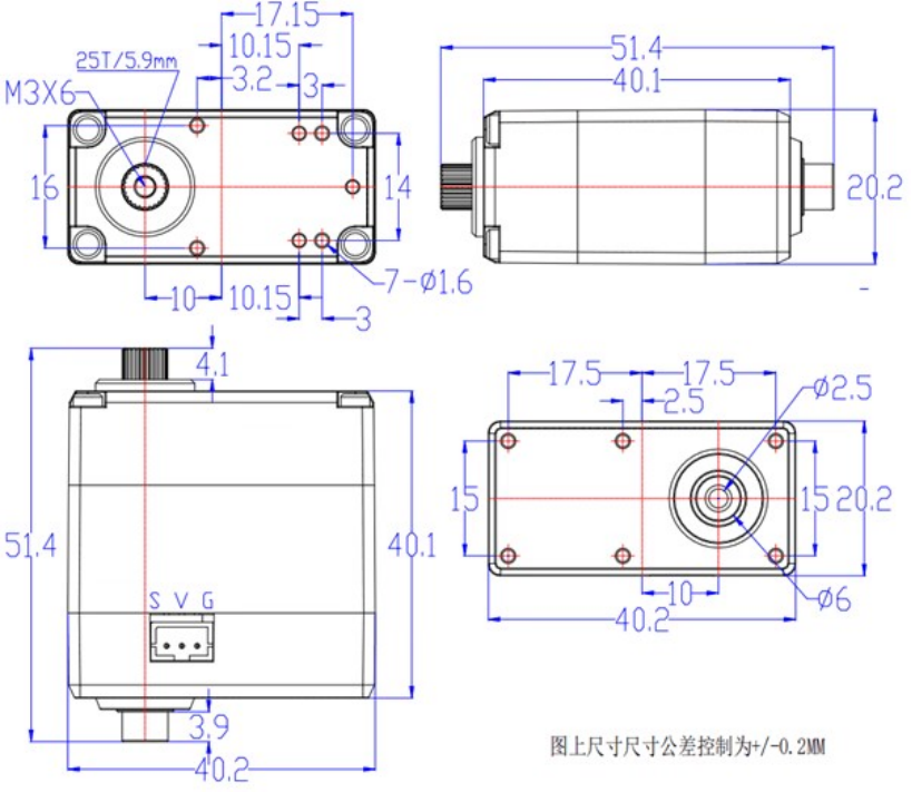 ST-3035-C001 mechanical drawing