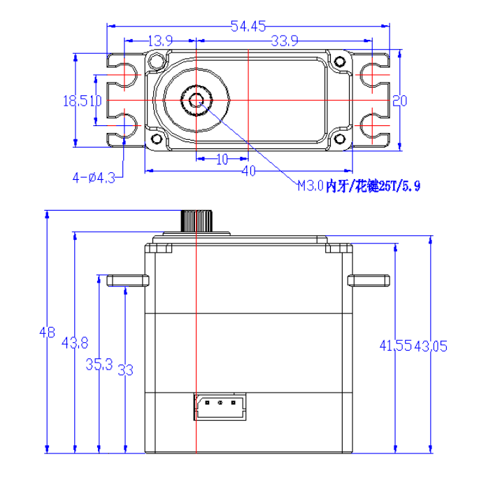 ST-3046-C001 mechanical drawing