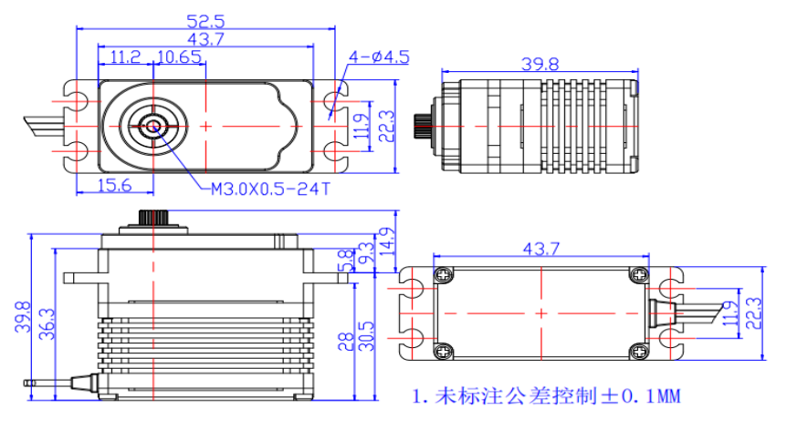 FT-965B-C001 机身尺寸图