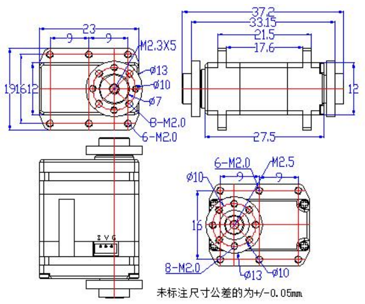 HL-3606-C002 机身尺寸图