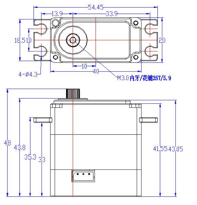 HL-3640-C001 机身尺寸图