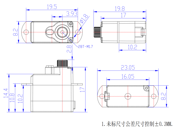 SC-0002-C001 机身尺寸图