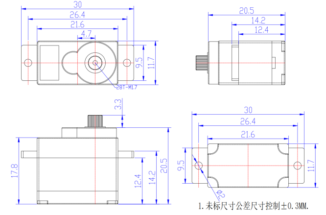 SC-0005-C001 机身尺寸图